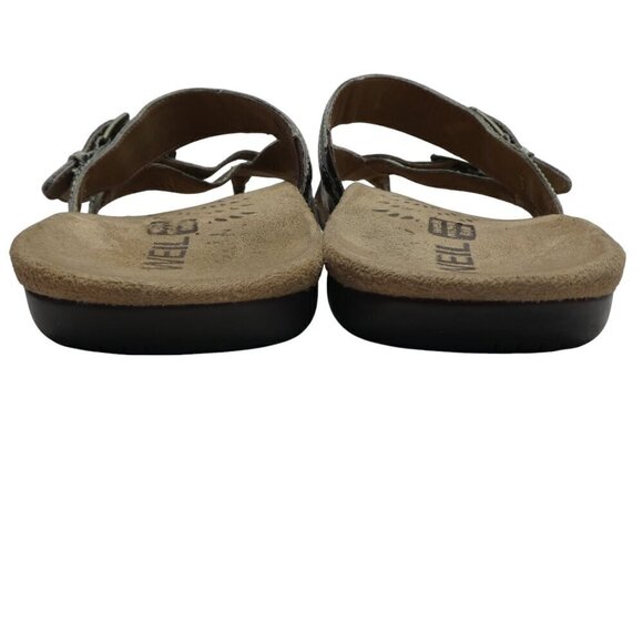 Dr. Andrew Weil Spirit Leather Snakeskin Sandals Orthotic Flip Flops Womens 8 - Picture 9 of 12